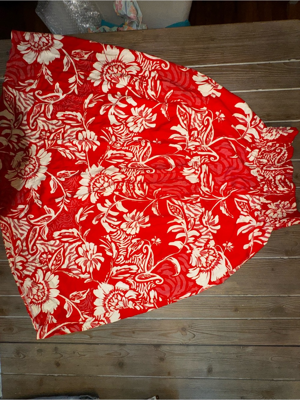 NWT Anthropologie Paper Heart Red Floral two piece Maxi set - Picture 8 of 13